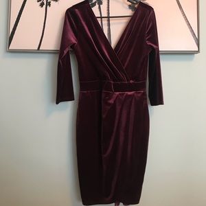 VavaVoom Burgundy Dress